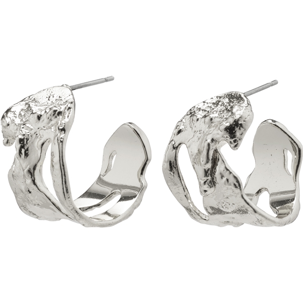 11222-6013 HAPPY Organic Shaped Hoop Earrings 1 set, Pilgrim