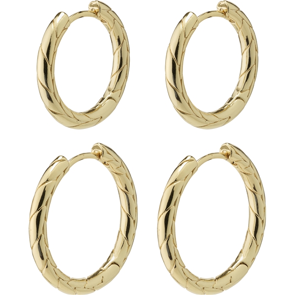 10223-2003 LOVE Hoop Earrings 2-In-1 Set 1 set, Pilgrim