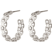 14223-6003 PEACE Chain Hoop Earrings