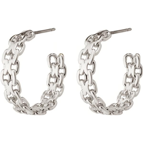 14223-6003 PEACE Chain Hoop Earrings (Kuva 1 tuotteesta 3)