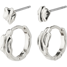 1 set - 14223-6023 PEACE Huggie Hoops & Earstuds Set