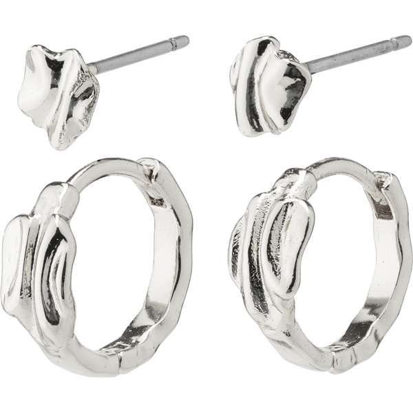 14223-6023 PEACE Huggie Hoops & Earstuds Set (Kuva 1 tuotteesta 3)