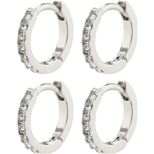 1 set - 11224-6003 Friends Crystal Huggie Hoops 2-In-1 Set