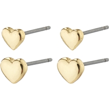 1 set - 66231-2003 AFRODITTE Heart Earrings 2-In-1 Set