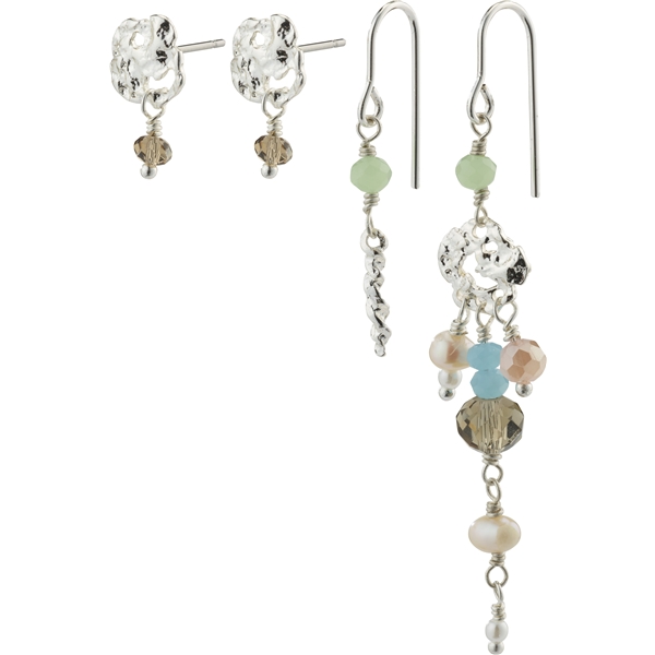 12232-6823 SMILE Earrings 2 In 1 Set 1 set, Pilgrim