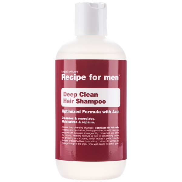 Recipe For Men Deep Clean Hair Shampoo 250 ml, Recipe for Men