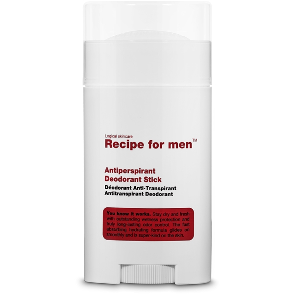 Recipe For Men Antiperspirant Deodorant Stick 75 ml, Recipe for Men
