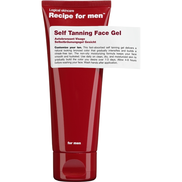 Recipe For Men Self Tanning Face Gel 75 ml, Recipe for Men