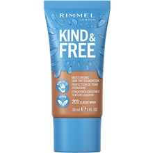 30 ml - No. 201 Classic Beige - Rimmel Kind & Free Skin Tint Foundation