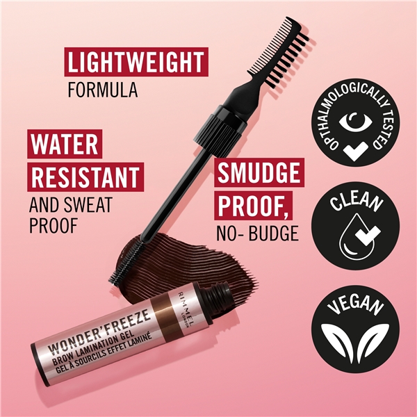 RIMMEL Wonder Freeze - Brow Lamination Gel (Kuva 6 tuotteesta 9)