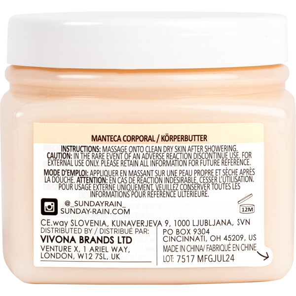 Sunday Rain Body Butter Mango & Coconut (Kuva 3 tuotteesta 3)