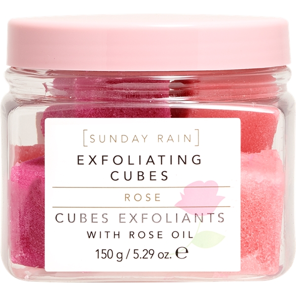 Sunday Rain Rose Exfoliating Cubes (Kuva 1 tuotteesta 3)