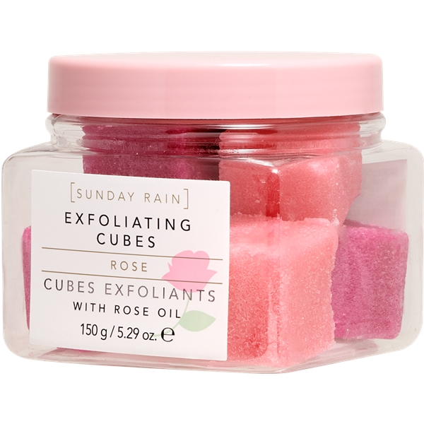 Sunday Rain Rose Exfoliating Cubes (Kuva 2 tuotteesta 3)