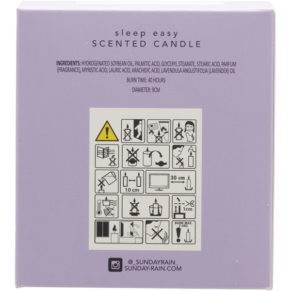 Sunday Rain Sleep Easy Lavendel Candle (Kuva 5 tuotteesta 5)