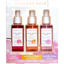 1 set - Sunday Rain Hair & Body Mist Trio Set