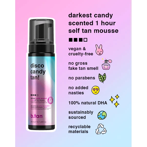 Disco Candy Tan! Self Tan Mousse (Kuva 3 tuotteesta 6)