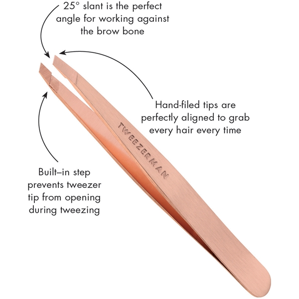 Tweezerman Rose Gold Slant Tweezer (Kuva 4 tuotteesta 8)