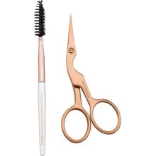 Gold Brow Shaping Scissors & Brush 1 set