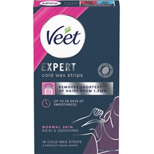 16 kpl - Veet Bikini And Underarm Wax Strips