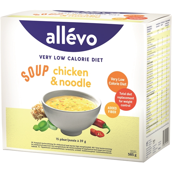 Allevo Soup VLCD 15 annosta Chicken-Noodle, Allévo