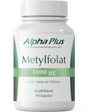 Alpha Plus Metylfolat 1000 µg 90 kapselia