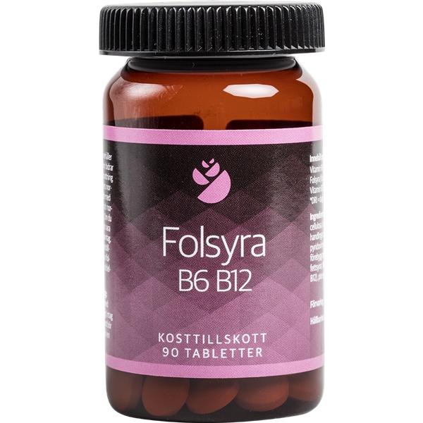 Folsyra B6 B12 90 tablettia, Bringwell