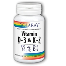 Vitamin D3 & K2 60 kapselia