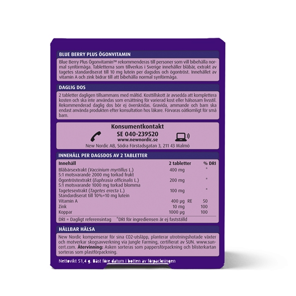 New Nordic Blue Berry Plus Ögonvitamin (Kuva 2 tuotteesta 2)