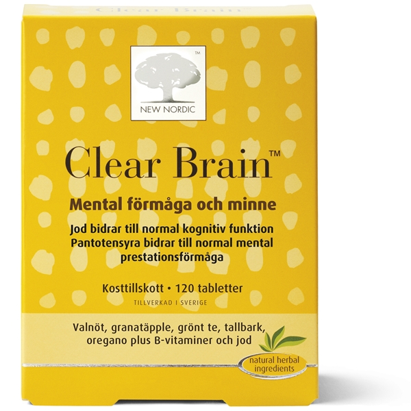 Clear Brain 120 tablettia, New Nordic