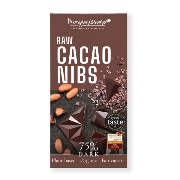 Choklad Mörk 75% Kakaonibs