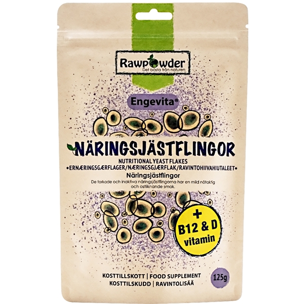 Rawpowder Näringsjästflingor B12 Engevita