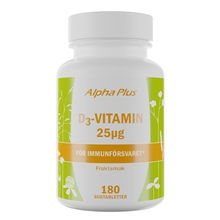 D3-vitamin 1000IE 180 tablettia