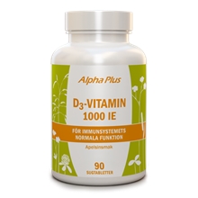 90 tablettia - D3-vitamin 1000IE