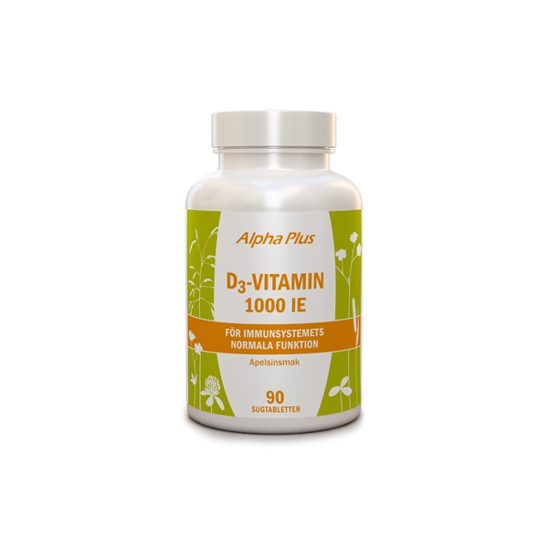 D3-vitamin 1000IE 90 tablettia, Alpha Plus