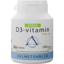 D3-vitamin Vegan 50 mcg 100 kapselia