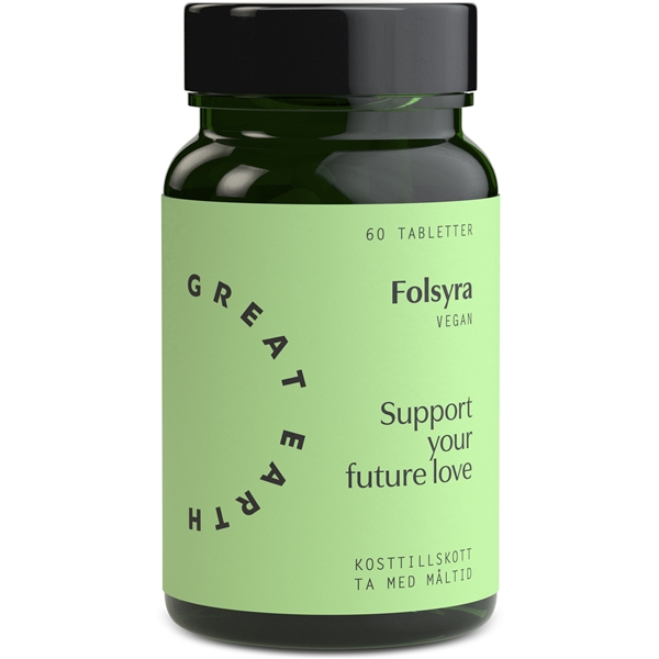 Folic Acid 60 tablettia, Great Earth