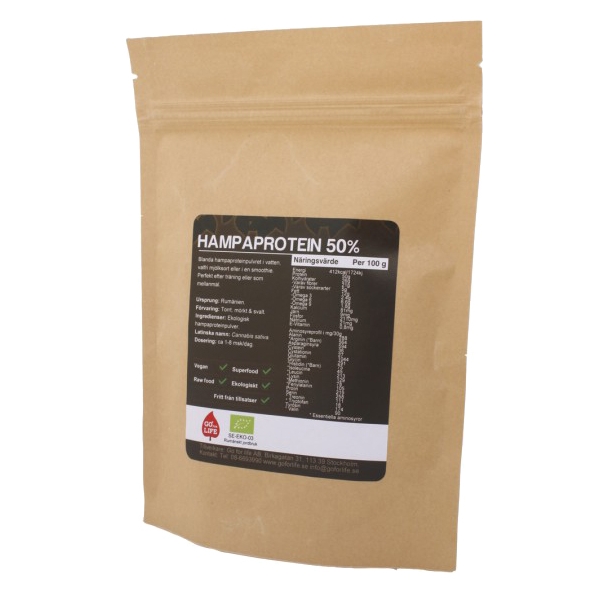 Hampapulver 50% protein Raw Eko (Kuva 2 tuotteesta 2)