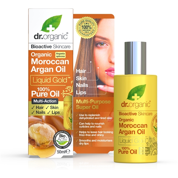 Moroccan Argan Oil - 100% Pure Oil 50 ml, Dr Organic