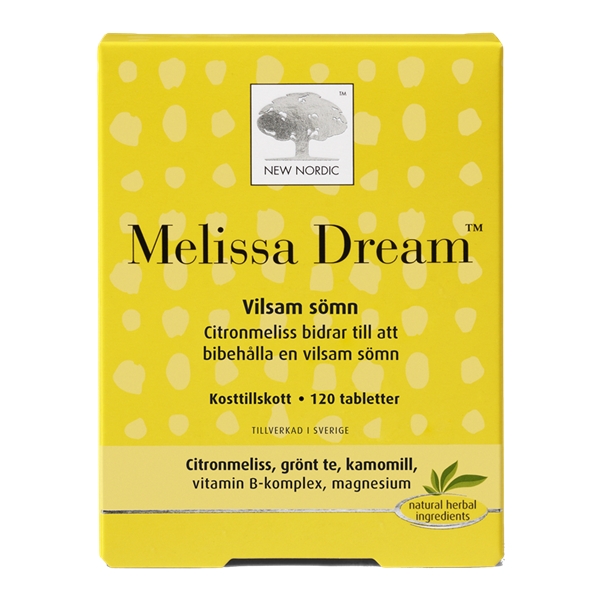 Melissa Dream 120 tablettia, New Nordic