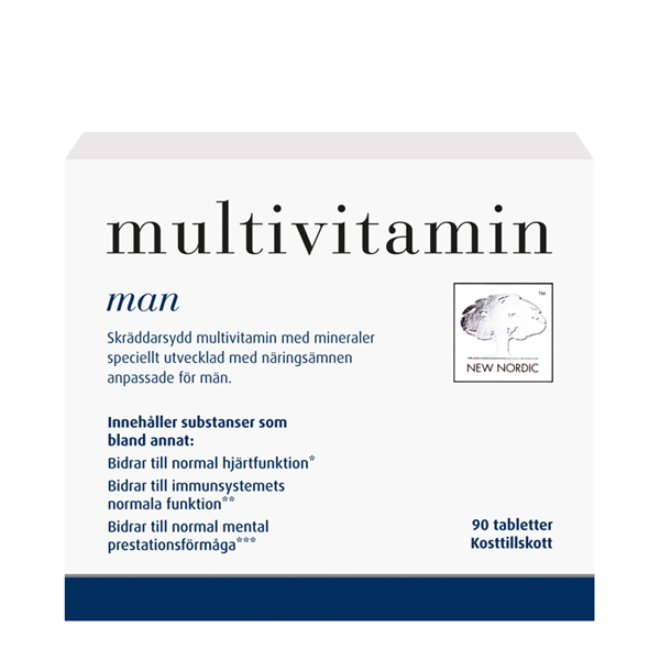 Multivitamin Man 90 tablettia, New Nordic