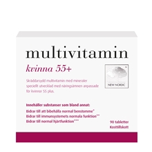 90 tablettia - Multivitamin till kvinnor +55