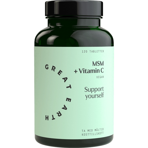 MSM + Vitamin C 120 tablettia, Great Earth