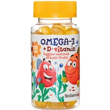 100 kapselia - Omega-3 + D-vitamin tuggisar barn