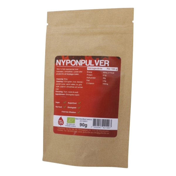 Nyponpulver Raw Eko (Kuva 2 tuotteesta 2)