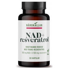 30 kapselia - Närokällan NAD+ Resveratrol 30 kapslar