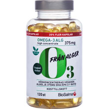 120 kapselia - BioSalma Omega-3 av Alg 375mg DHA/EPA