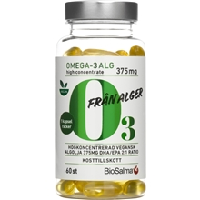 60 kapselia - BioSalma Omega-3 av Alg 375mg DHA/EPA