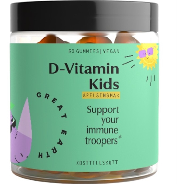 D-Vitamin Kids 60 tablettia, Great Earth