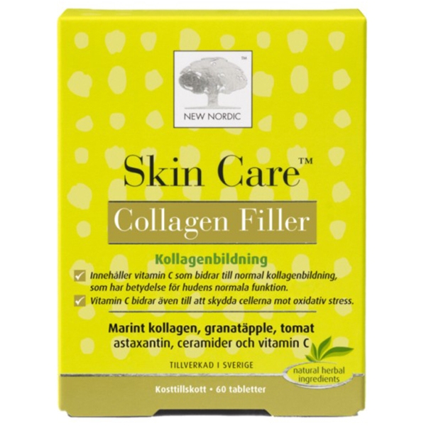 SkinCare Collagen Filler 60 tablettia, New Nordic