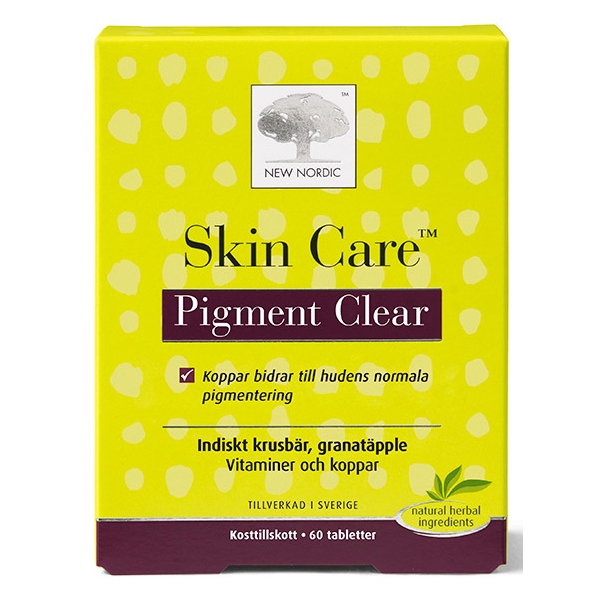 Skin Care Pigment Clear 60 tablettia, New Nordic